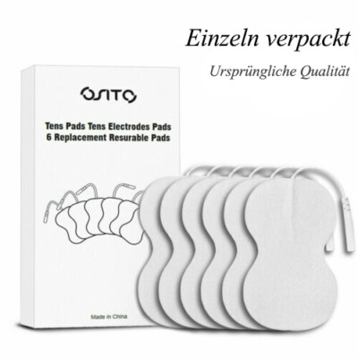 6/12/24 TENS Elektroden Pads mit 2mm-Stecker für TENS-Gerät EMS Reizstromgerät