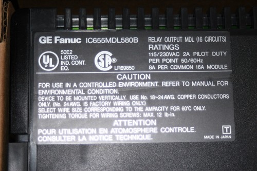 GE Fanuc OUTPUT MODULE NO 16POINT RELAY IC655MDL580 - Picture 3 of 4