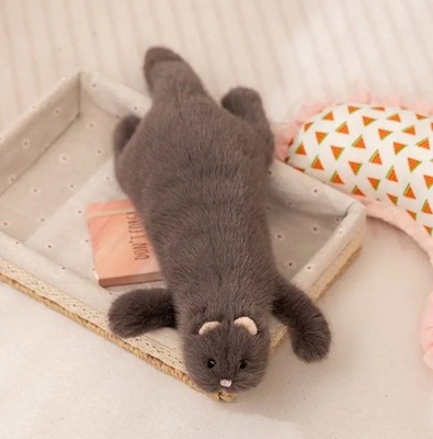 Brown Ferret Plush Toy 17'' Stuffed Animal Toddler Doll Cute Gift for Kids
