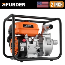 Efurden 2 Inch Commercial Engine Gasoline Water Pump 7HP Gas-Powered 4-Stroke
