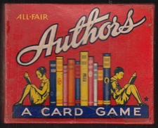 New Improved Game of Authors complete in box E E Fairchild Rochester NY ca 1930s