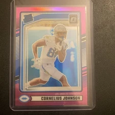 2024 Donruss - Rated Rookie Cornelius Johnson #377 Optic Preview Pink Prizm