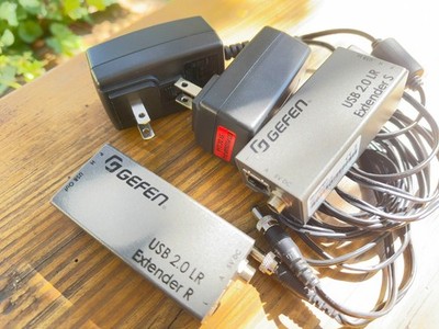 Gefen EXT-USB2.0-LR Cat5 USB 2.0 Extender S & R w/ power cords