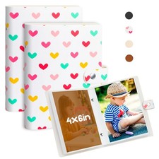 2 Pack Mini Photo Albums 4x6 Pictures,4x6 Photo Book Small Hold 52 Pocket, Suita