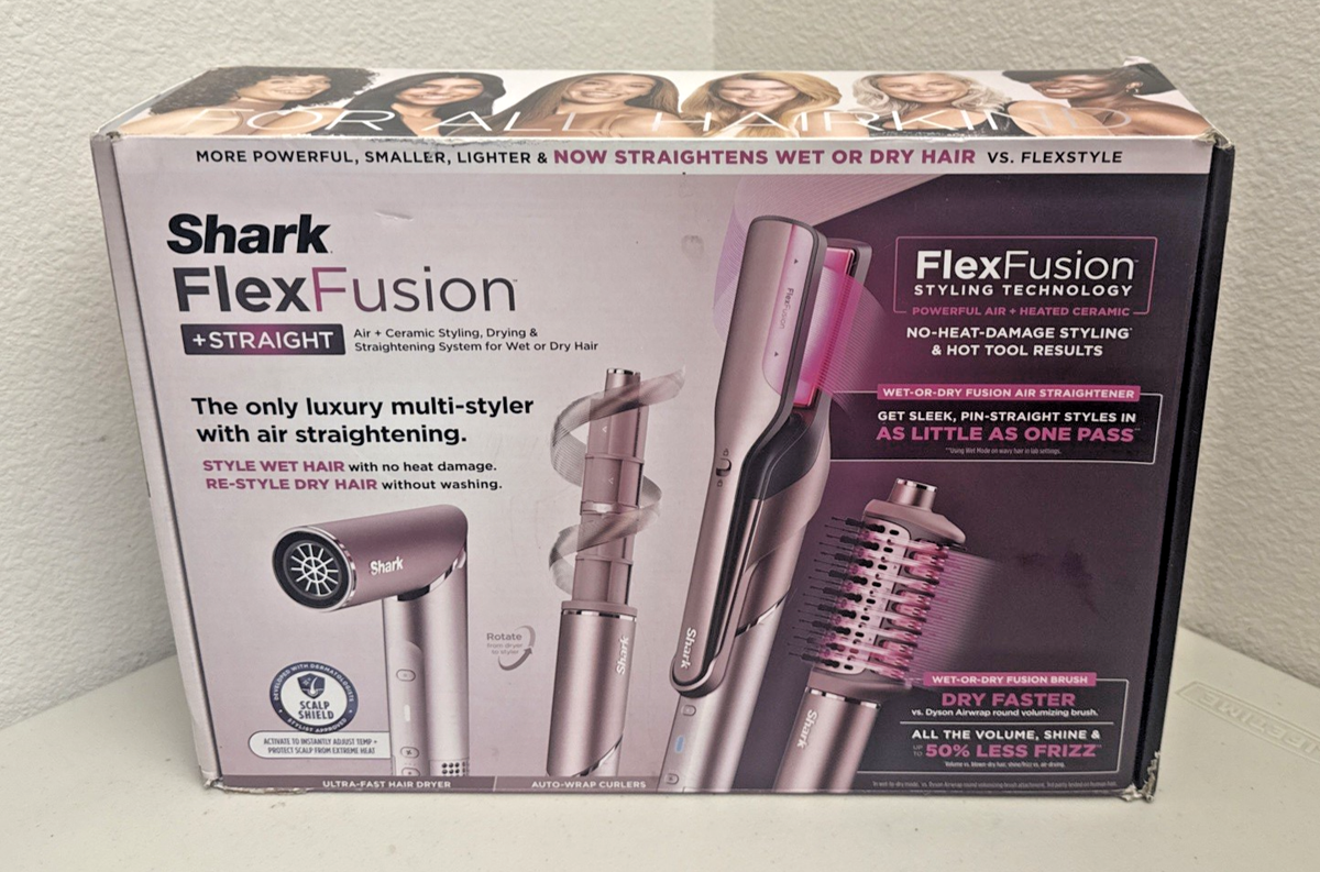 Shark HD641S FlexFusion Hair Straightener & Powerful Hair Dryer w
