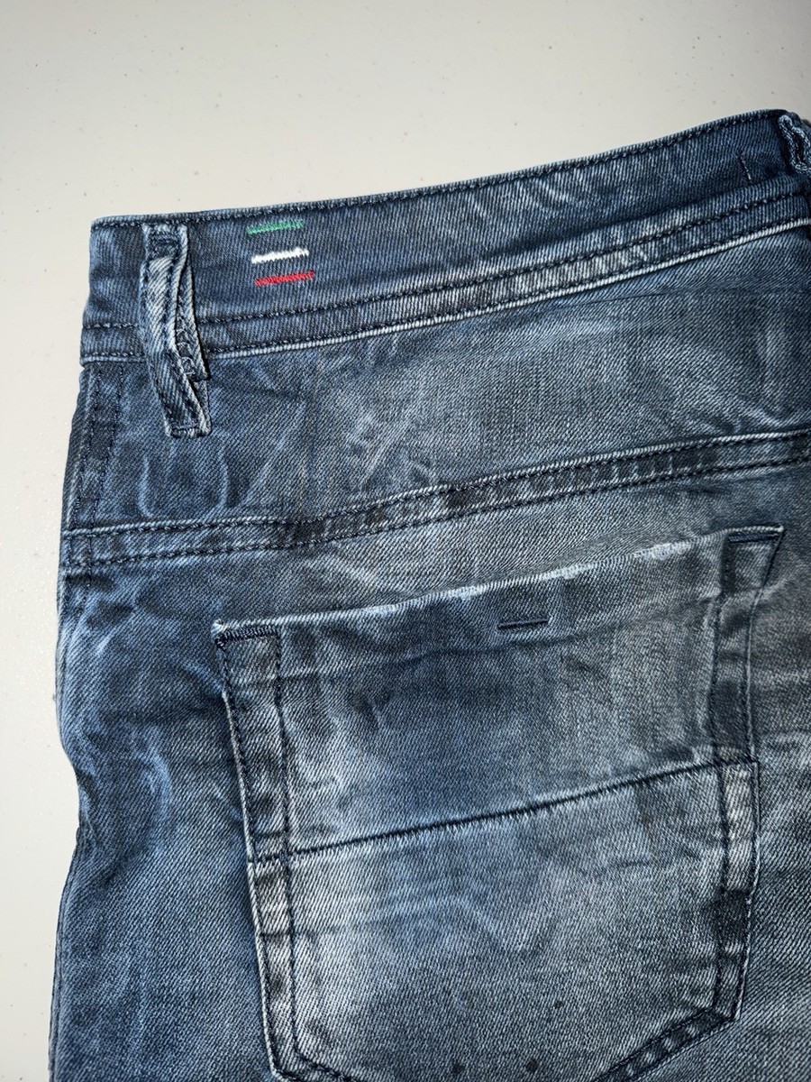 Diesel DNA Jeans Men 36x32L Thommer Slim Skinny Made In Italy Art