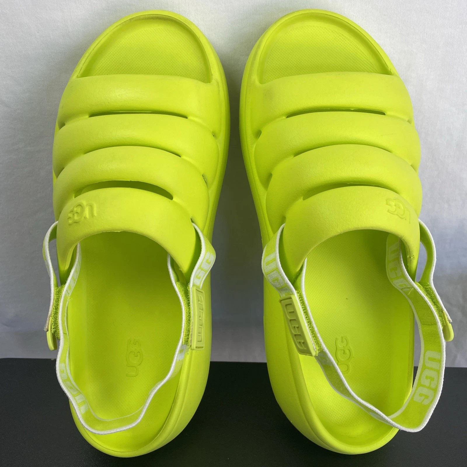 Sandali slide UGG Sport Yeah con cinturino posteriore rimovibile in key lime tg 8 donna