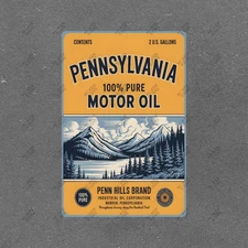 Vintage Style Pennsylvania Motor Oil Metal Sign Automotive Decor #488951