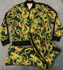 SSS World Corp Neon Fire Dollar Sign Tracksuit Size XL