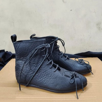 Medieval Leather Buhurt Shoes: Reenactment Historical Footwear