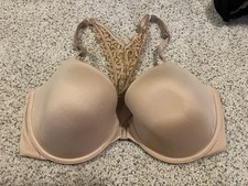 Victoria's Secret Body By Victoria Lined Demi Racer Back Front Close Size 36DDD