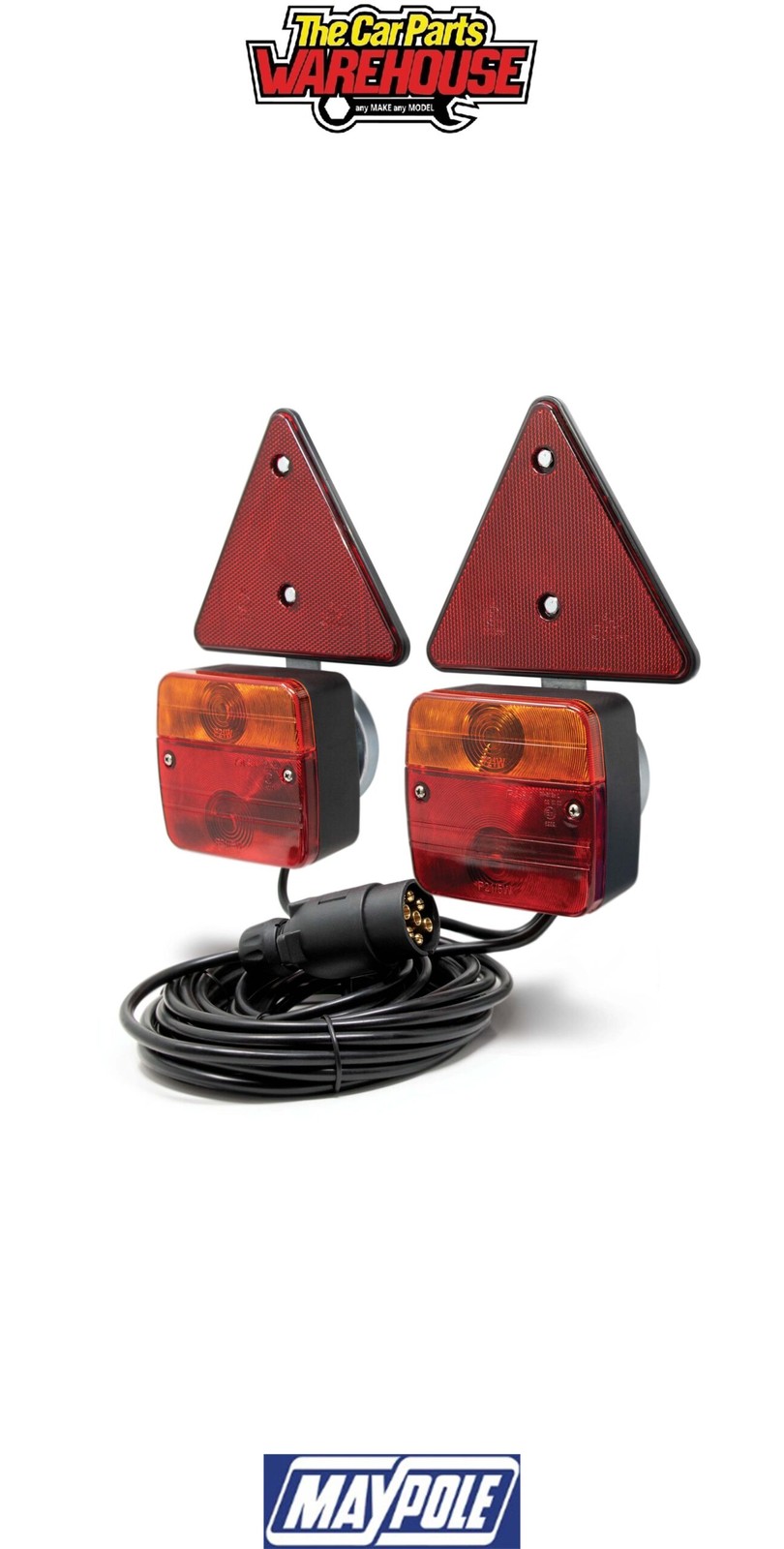 Maypole 44922 12V Magnetic Lighting Pod With Triangles With 10m Trailer Cable