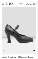 Bloch Broadway Hi Character Shoes Black Size 10 M New In Box 3 Heel