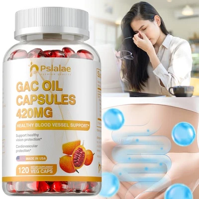 Gac-Öl 420mg – Lycopin, Beta-Carotin – Anti-Aging, Augen, Hautgesundheit - Bild 1 von 4