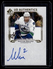 2021-22 Upper Deck SP Authentic UD Authentics Mattias Ohlund Auto #UDA-MO