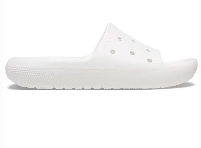 NEW ADULT CROCS CLASSIC SLIDE WHITE MENS 10 WOMENS 12 SHOES SLIDES SANDAL