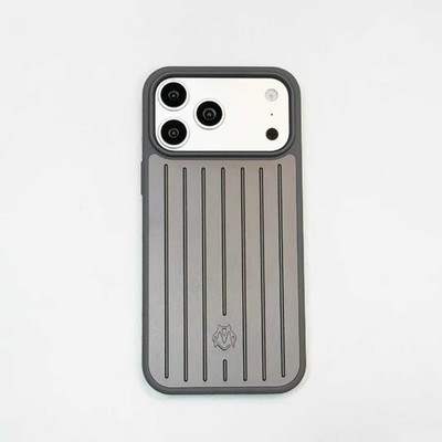 RIMOWA iPhone 17 Pro Grey  Aluminium Phone Case Authentic Metallic Box