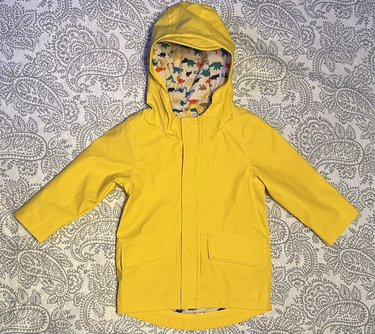 DINO PASSY ジャケット イエロー LL サファリジャケット Cat & Jack Yellow Raincoat 12 Months Dinosaur Lining - Pockets | eBay