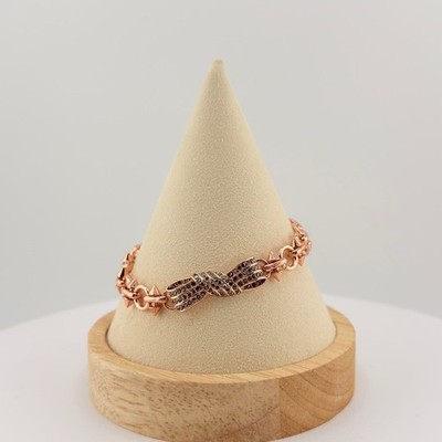 Bomb Party Individual Stacks Bolo Style Pulley Bracelet - Rose Gold (Bow)