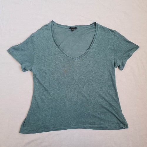 Massimo Dutti Womens 100% Linen T-Shirt Blosue Size M Relaxed Fit Lightweight - 第 1/16 張圖片