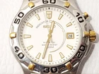 Vintage Seiko Kinetic Men White Dial Date Watch Gold Tone 5 Jewels WR 100 Meters