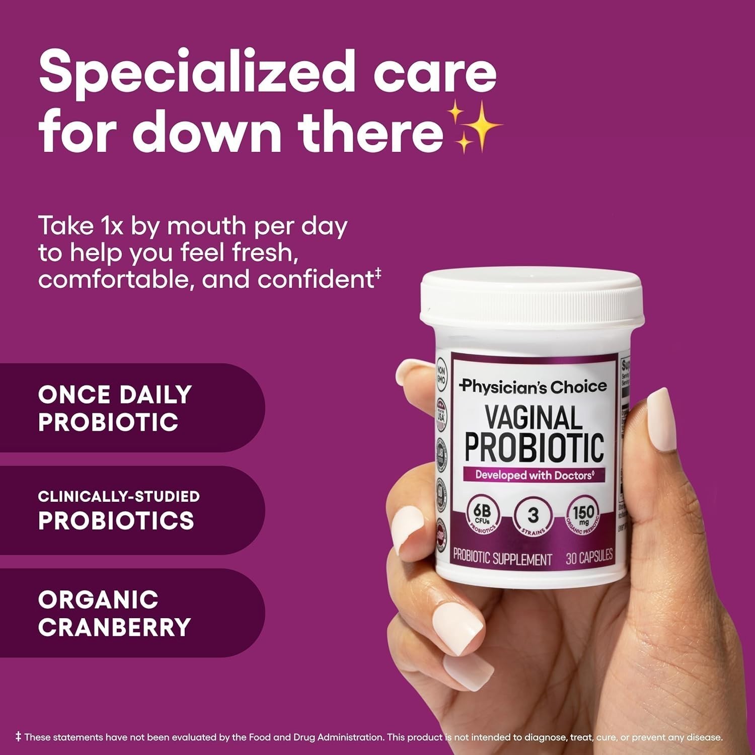 Physician's Choice Vaginal Probiotic for Women - Support Vaginal PH Balance