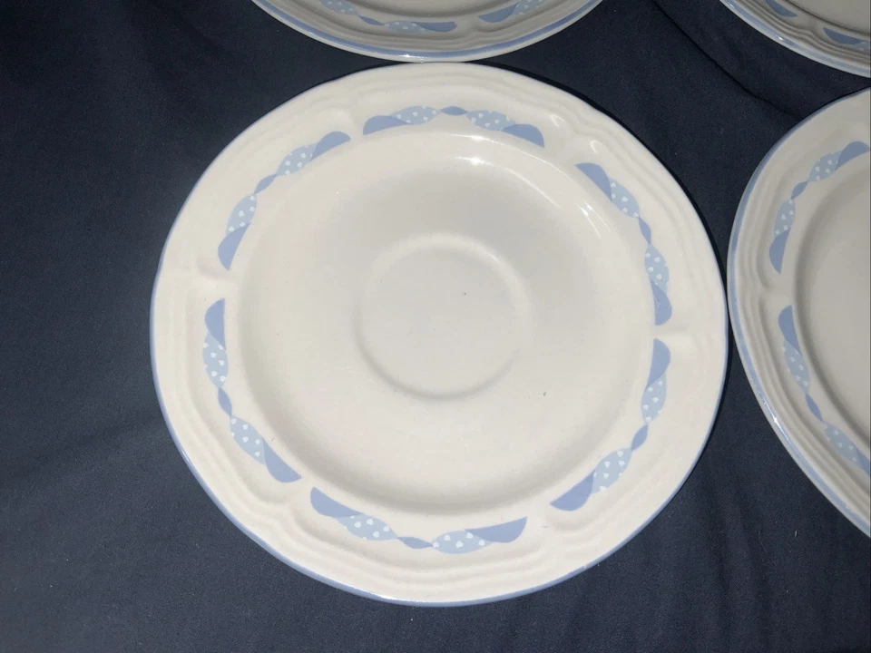 Набор из 4 блюдец Tienshan Theodore Bear ТОЛЬКО 6 1/2 дюйма диаметр - Изображение 2 из 4