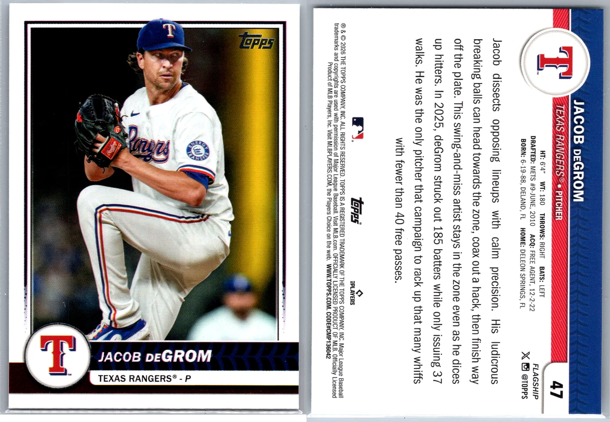 大联盟(MLB) 雅各布* 棒球赛交易卡和配件| eBay