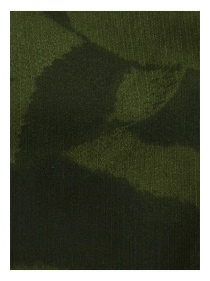 Saia Midi Lauren Ralph Lauren Feminina Plus Estampa Zebra Georgette (16W, Olive) - Imagem 3 de 3