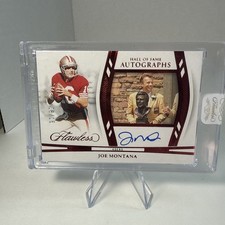 Hall of Fame Autographs Joe Montana 49ers Flawless BLUE COA 8/15