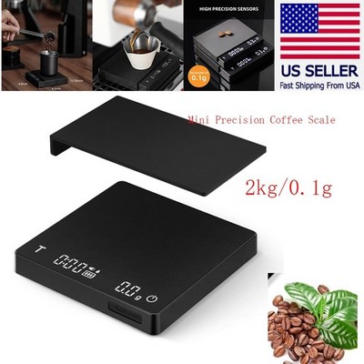 Mini Digital Coffee Scale 0.1g Precision Timer Tare Espresso Coffee Weigh Scale