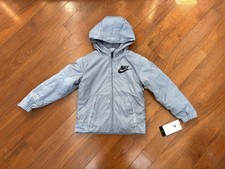 NWT - Nike Glacier Grey Frost Hooded Water Repel Jacket Boys 6 - 86C531-G48