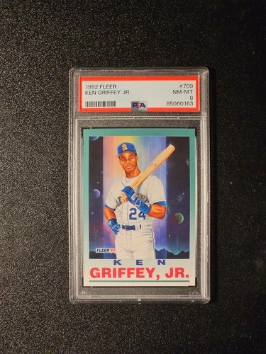 KEN GRIFFEY JR 1992 FLEER #709 PSA 8 Pro Vision