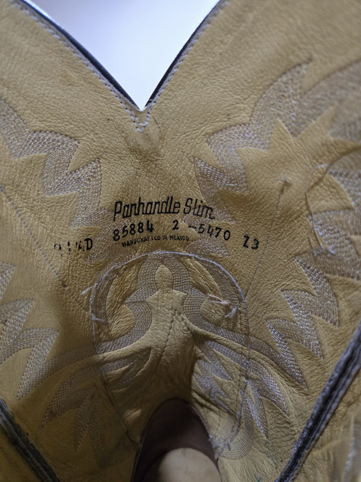 Vintage Panhandle Slims Python Leather Cowboy Boo… - image 4