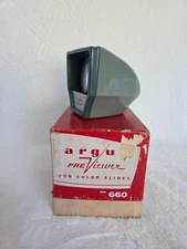 Vintage Argus Previewer for Color Slides No. 660 with Original Box W27
