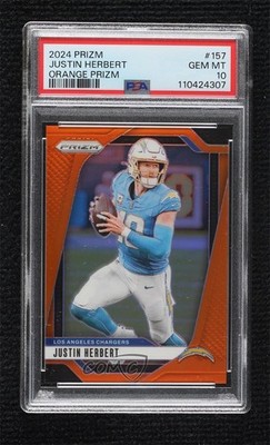 2024 Panini Prizm Orange Prizm 240/249 Justin Herbert #157 1mg2
