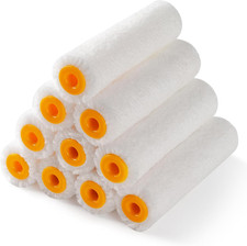 Paint Roller Covers, 10 Pieces, 4 Inch Paint Roller 6mm Nap, Microfiber Paint Ro