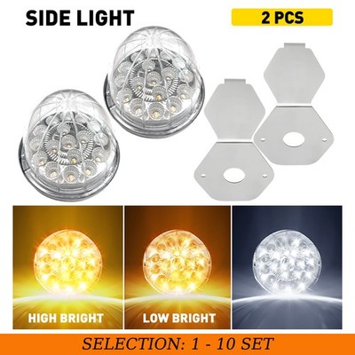 2-20Set 17-LED Watermelon Light&Bracket Turn Signal Amber+White Dual Revolution