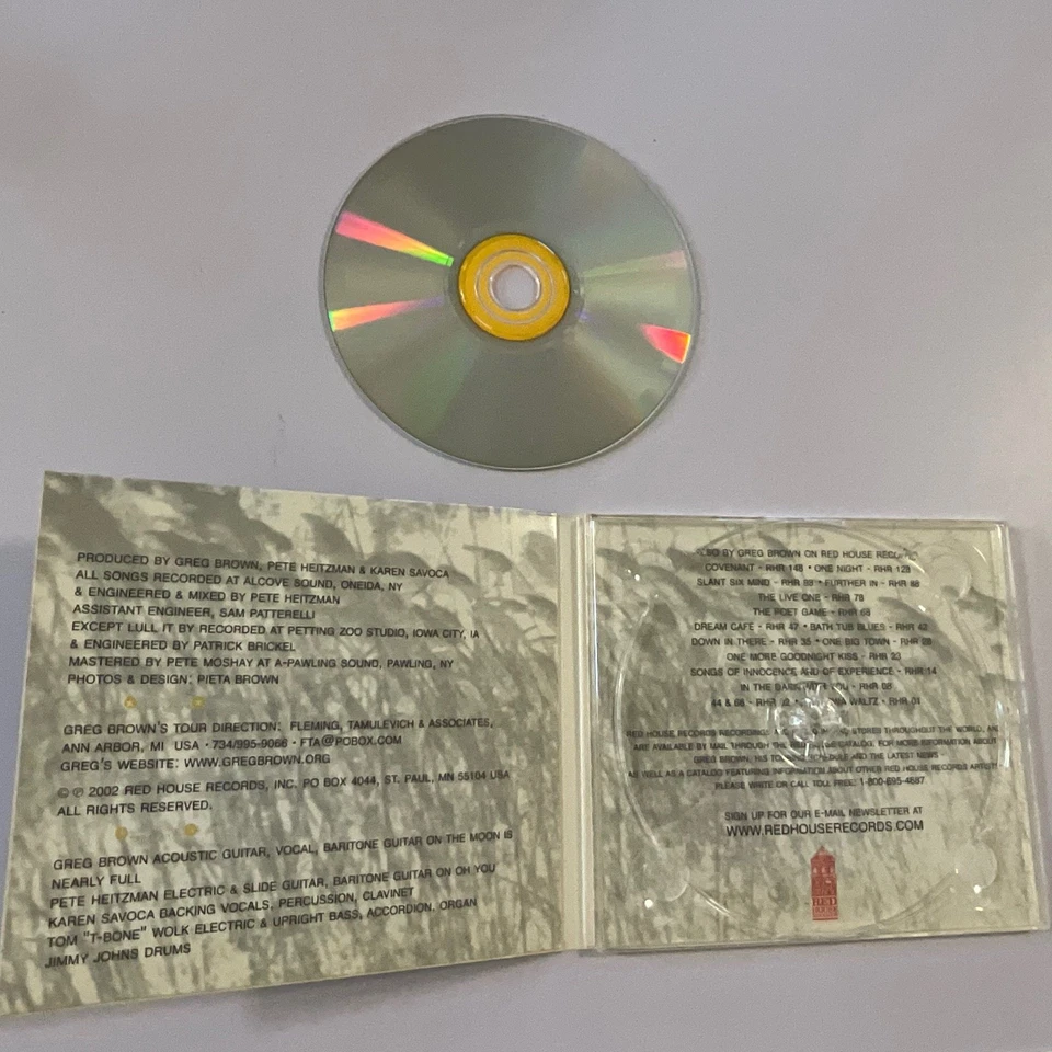 Грег Браун - молоко луны компакт-диск 2002 Red House фолк-рок RHR CD 168 - Изображение 3 из 3