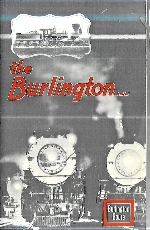THE BURLINGTON ROUTE CB&Q  1933 CHICAGO CENTURY OF PROGRESS BOOKLET