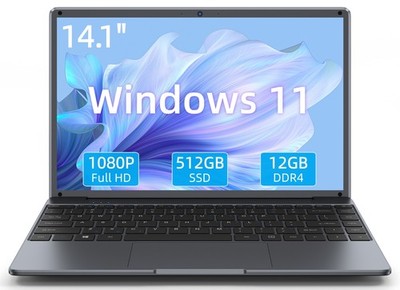 SGIN 14,1 Zoll Laptop 12GB + 512GB 5G WIFI 2,8Ghz Windows 11 5000mAh Intel N4500