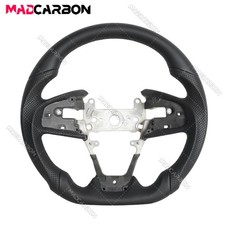 Full Leather Sport Steering Wheel Fits 2016-2021 Honda 10th Civic Black Stitch