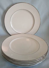 Shelley White with Platinum Trim 14257 Salad Plate 8 1/4", set of 6