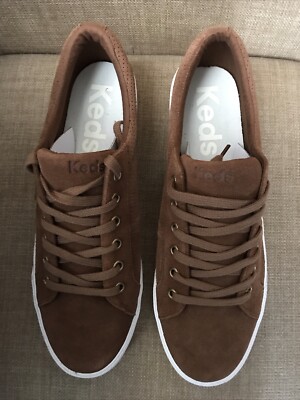 Keds Women’s WH68091 Jump Kick Duo Lace Up Suede Sneaker Brown Size 11 