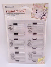 6 Clear Ink Stamps Quote This! Stampology Set AL3371 - NEW