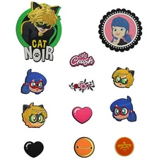 Miraculous Ladybug Pop n' Swop 12 Assorted Badges - Collection 2