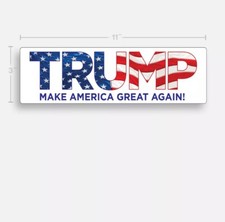 TRUMP MAKE AMERICA GREAT AGAIN 11" Bumper Sticker, Window Decal, Car, Truck, SUV