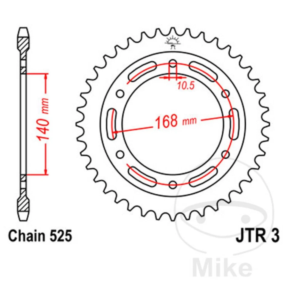 JT Kettenrad für BMW F650 2009-12 F700 2013-17 F800 2008-19 41Z Teilung 525 - Bild 2 von 2