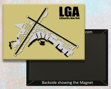 LGA LaGuardia Airport Diagram Map Handmade 3.25" x 2.25" Fridge Magnet (MM10002)
