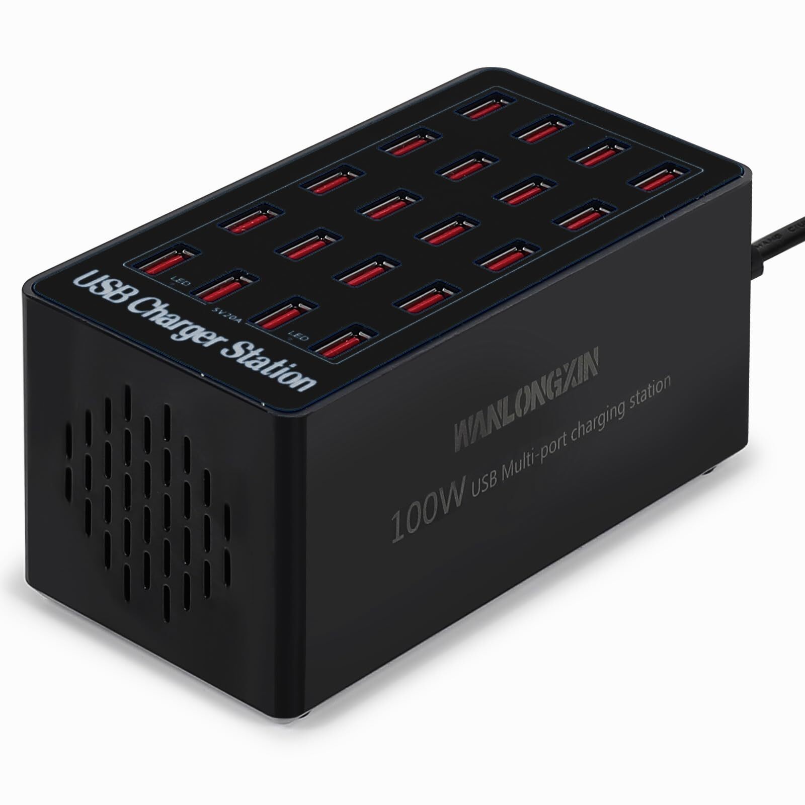 100W 20-Port USB Charging Station with Fast Charging for Multiple Devices  -image